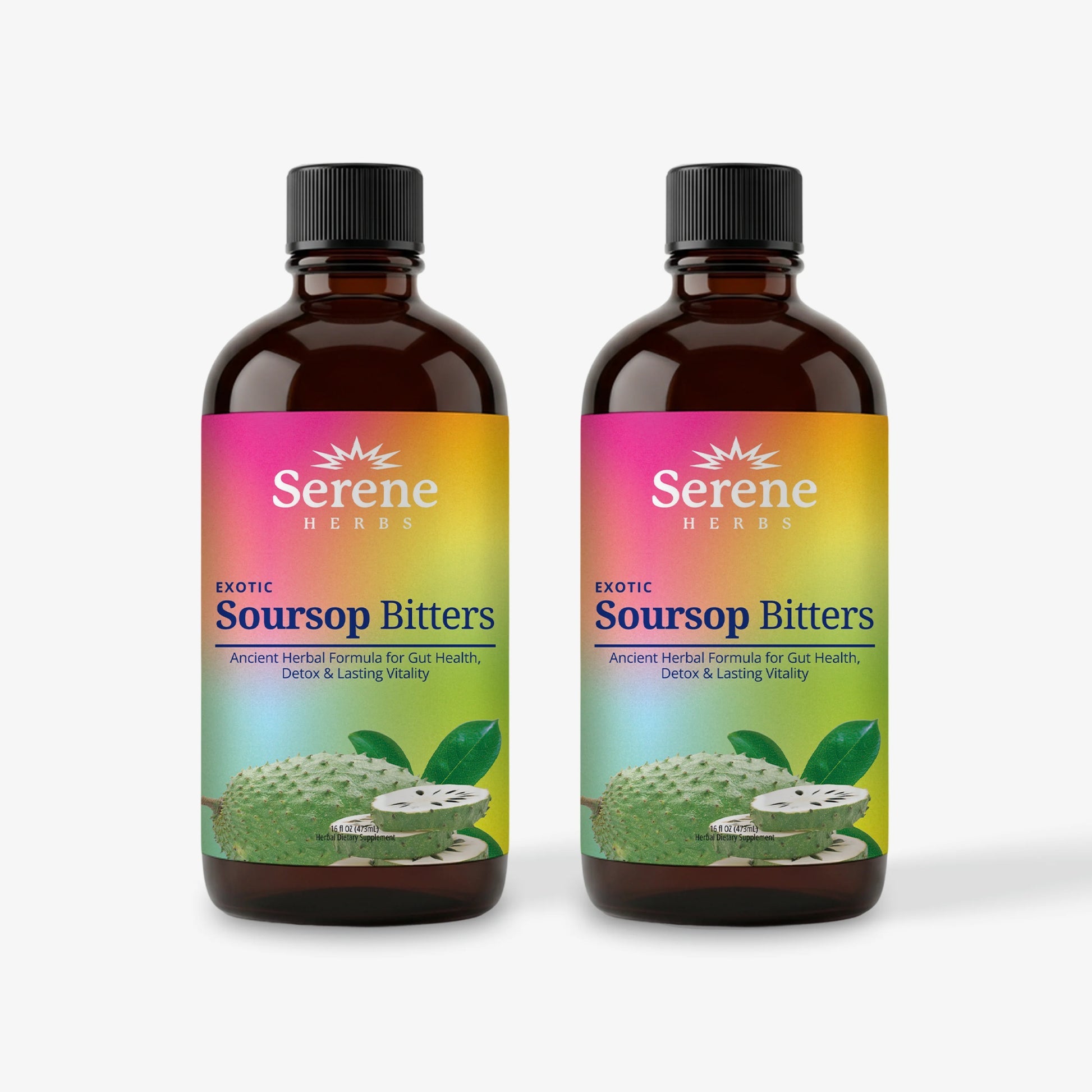 Serene Herbs Soursop Bitters — For Intestinal Cleansing, Detoxification, and Immune Support