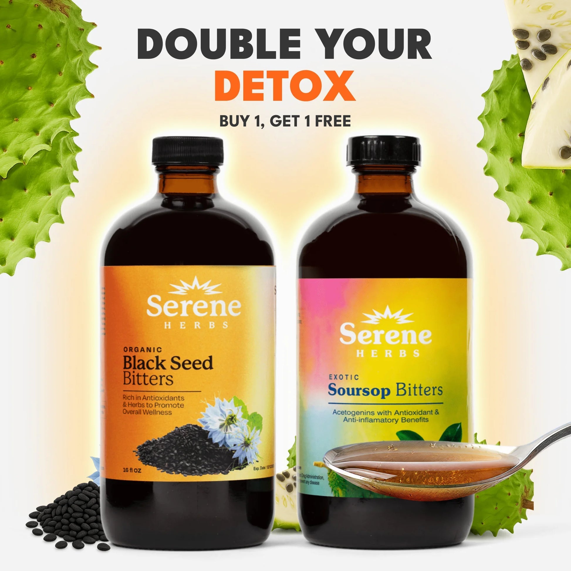 Serene Herbs Soursop Bitters – Organic Soursop Herbs for Digestive Support