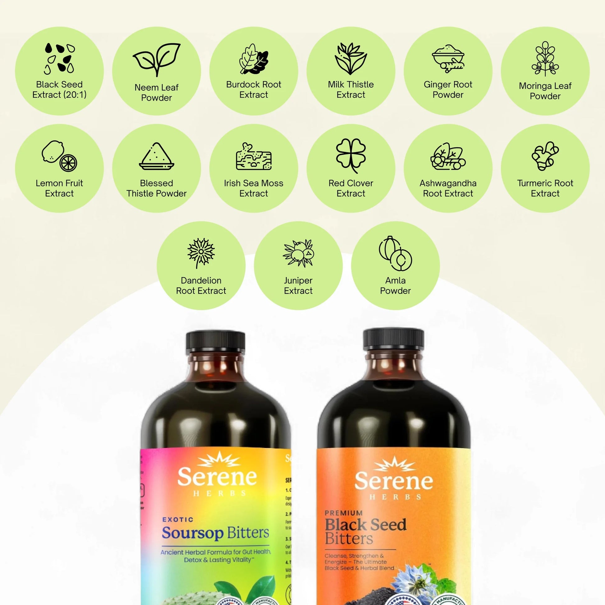 Serene Herbs Soursop Bitters – Organic Soursop Herbs for Digestive Support
