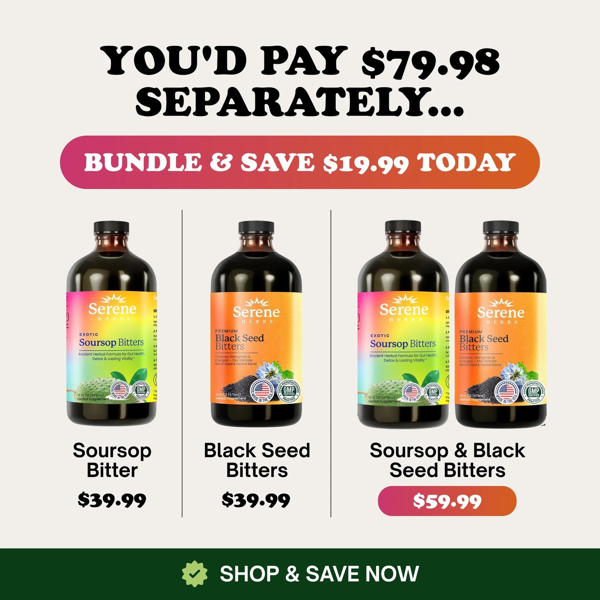 Serene Herbs Soursop Bitters – Organic Soursop Herbs for Digestive Support